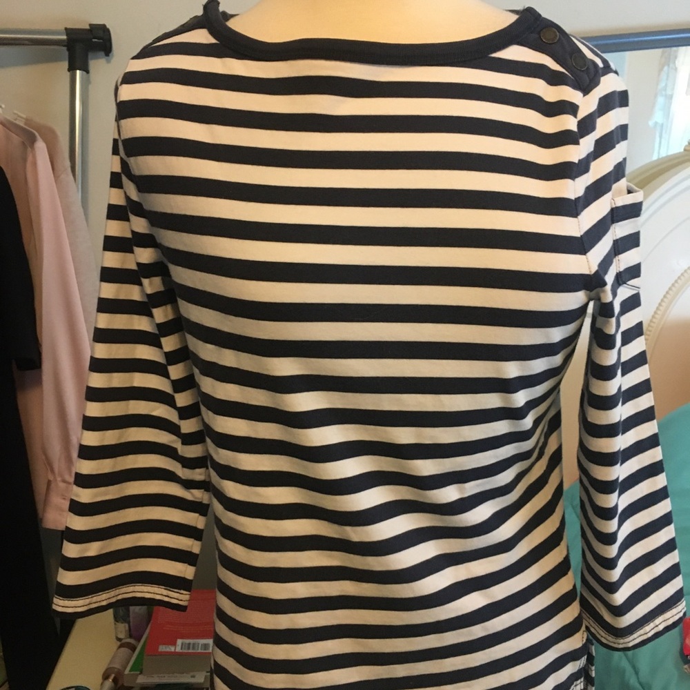 Ralph Lauren Jeans Company navy Blue and White striped shirt, size medium.